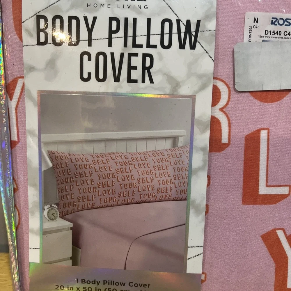 Pure Luxe Home Living Body Pillow Cover Pink 